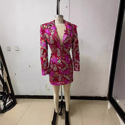 Blazer Backless con Lentejuelas Brillantes - Image 3