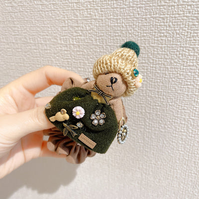 Pulsera Elástica Infantil Oso Corazón con Cristales Brillantes - Image 4