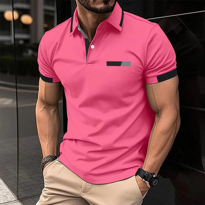 Polo Casual Hombre con Bolsillo Decorativo y Solapa - Camisa Business - Image 4
