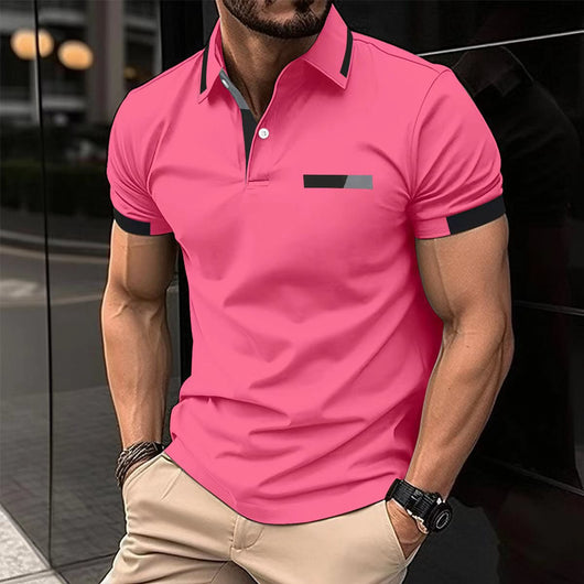 Polo Casual Hombre con Bolsillo Decorativo y Solapa - Camisa Business - Image 4