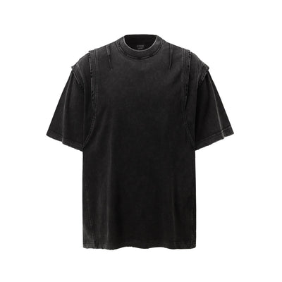 Camiseta Oversized Efecto Gastado con Costuras de Diseño - Image 29