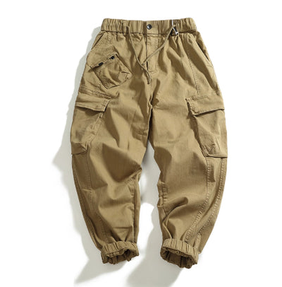 Pantalones Cargo Sueltos con Múltiples Bolsillos y Efecto Desgastado - Image 13