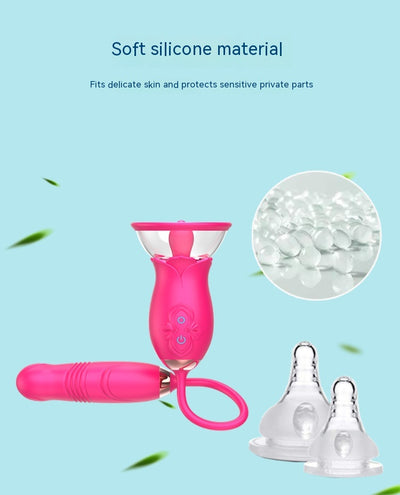 Masajeador Floral de Doble Cabeza con Vibración Telescópica - Image 13
