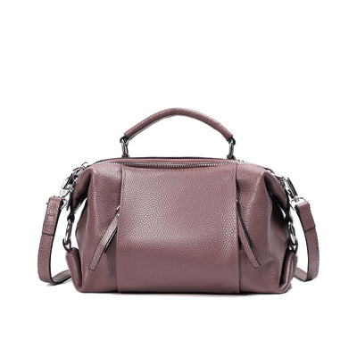 Bolso Mensajero de Cuero Genuino con Doble Compartimento para Mujer - Image 8
