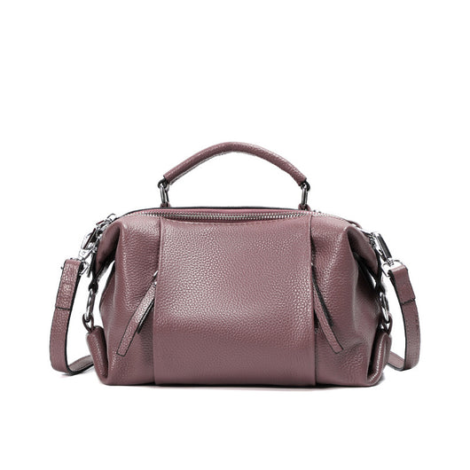 Bolso Mensajero de Cuero Genuino con Doble Compartimento para Mujer - Image 8