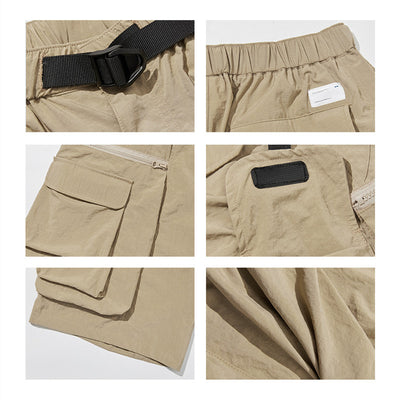 Pantalones Cortos Funcionales Retro para Hombre - Estilo Casual Workwear - Image 14