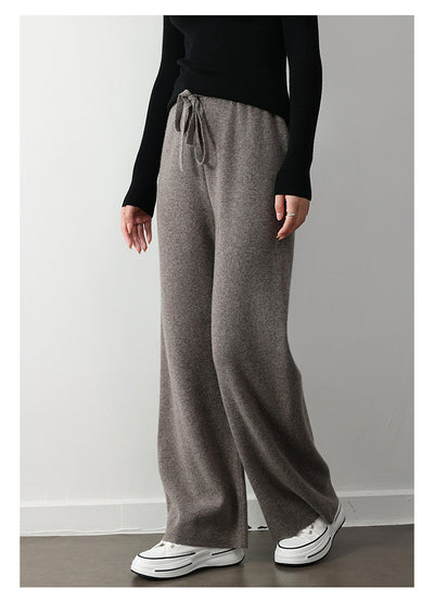 Pantalones Rectos Anchos con Cintura Elástica y Cordones - Image 17