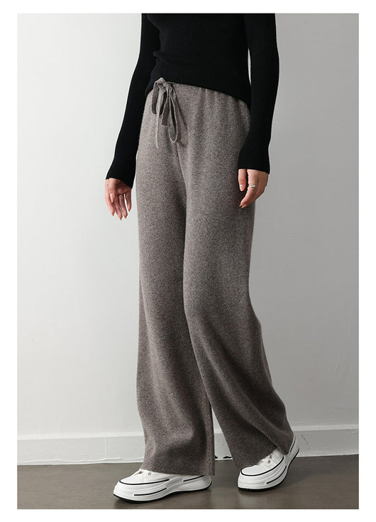 Pantalones Rectos Anchos con Cintura Elástica y Cordones - Image 17