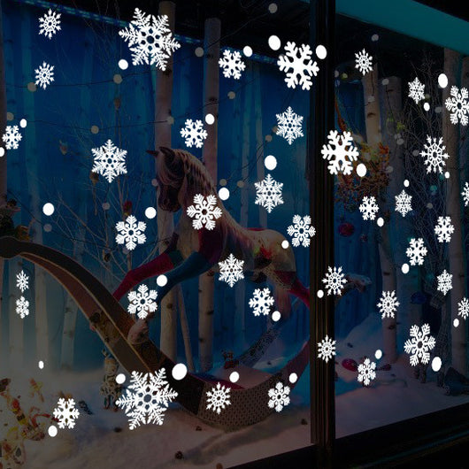 48 Pegatinas Decorativas de Copos de Nieve en Cristal para Navidad - Image 3
