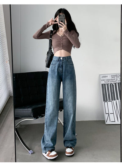 Jeans Acampanados de Talle Alto para Mujer Talla Grande con Efecto Drapeado - Image 12