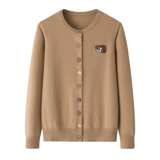 Cardigan Suave de Color Sólido - Sweater Coat Cómodo y Versátil - Image 34