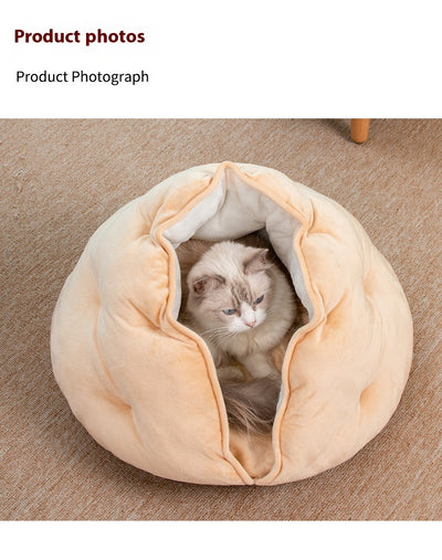 Cama Respirable para Gatos Dumpling - Nido Semicerrado Cuatro Estaciones - Image 15