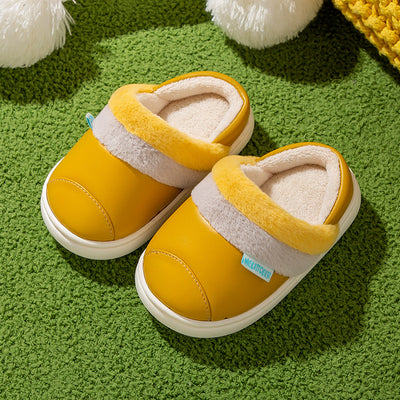 Pantuflas Infantiles Impermeables de Cuero PU con Forro de Algodón - Image 14