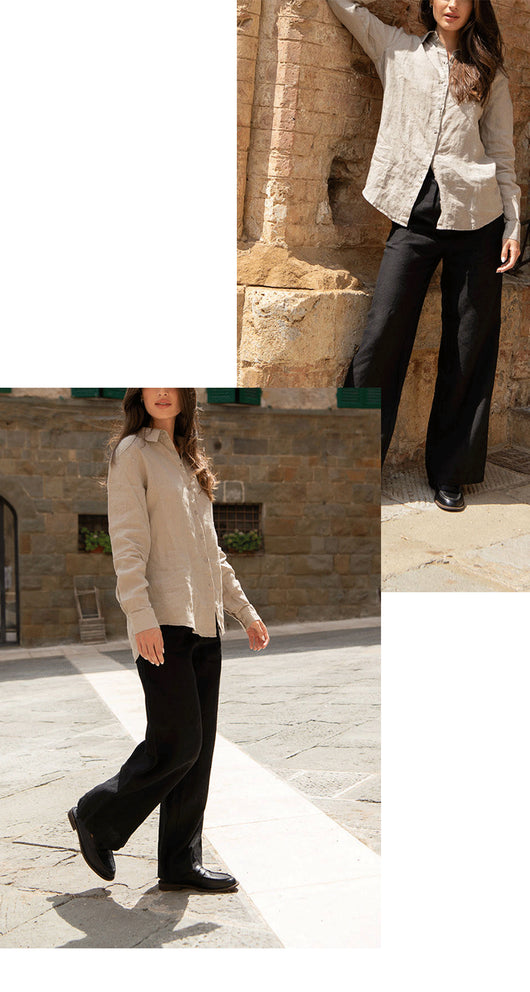 Cardigan Slim Fit de Lino y Algodón - Blusa Casual Elegante para Mujer - Image 12