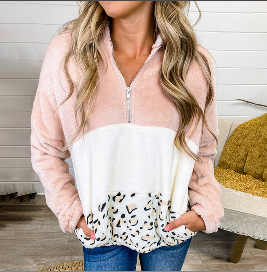 Sudadera con Capucha Estampado Leopardo Manga Larga - Image 8