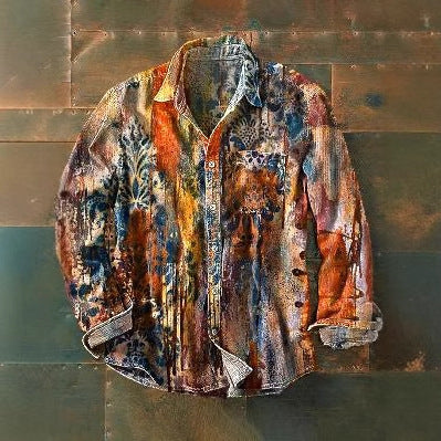 Camisa Retro de Manga Larga para Hombre - Image 3