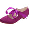 Zapatos de Baile Satinados con Cordones - Tacón Bajo Versátil y Elegante