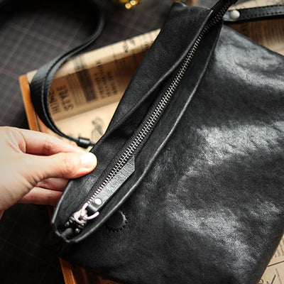 Bolsa Diagonal de Cuero para Hombre - Diseño Compacto - Image 4