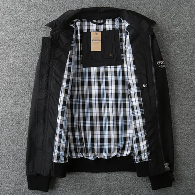 Chaqueta Abrigo Doble Cuello Alto Color Sólido para Hombre - Image 2