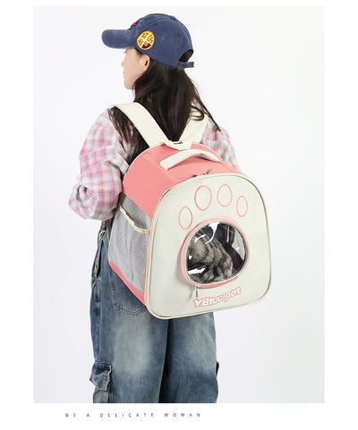 Mochila Transportadora Transparente para Mascotas con Doble Correa - Image 9