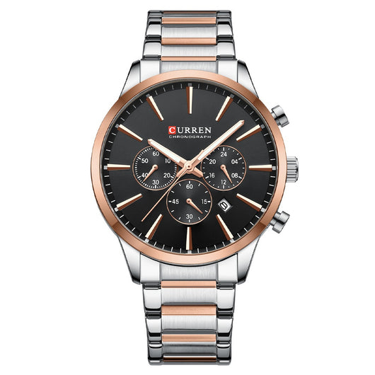 Reloj de Negocios Impermeable para Hombre con Calendario de Seis Manecillas - Image 5