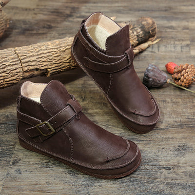 Botas Martin de Cuero Literario Retro para Mujer
