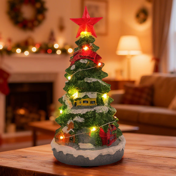 Caja de Música Árbol de Navidad Luminoso con Decoración Sonora