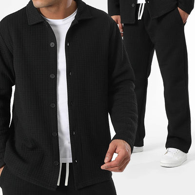 Blazer Antiarrugas a Cuadros con Solapa Clásica - Image 8