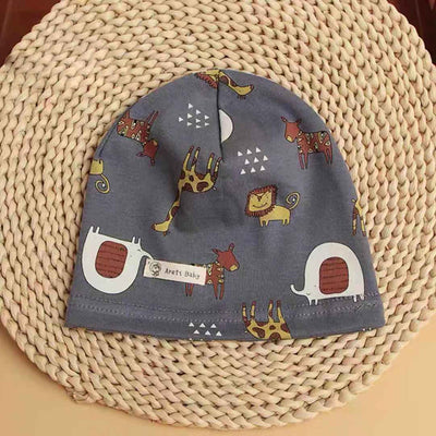 Gorro de Protección Térmica de Algodón Estampado para Bebé - Image 4