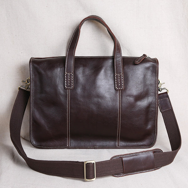 Maletín Ejecutivo de Cuero Vintage - Bolsa para Laptop Estilo Clásico