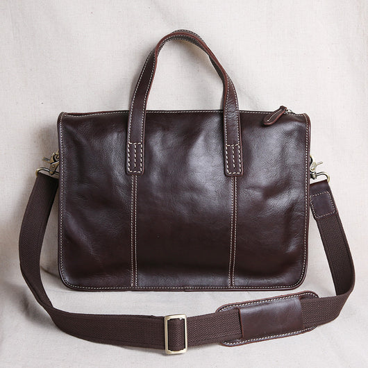 Maletín Ejecutivo de Cuero Vintage - Bolsa para Laptop Estilo Clásico