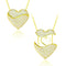 Novo Hot Sale Colar Coração Pingente de Coração Feminino Amarelo