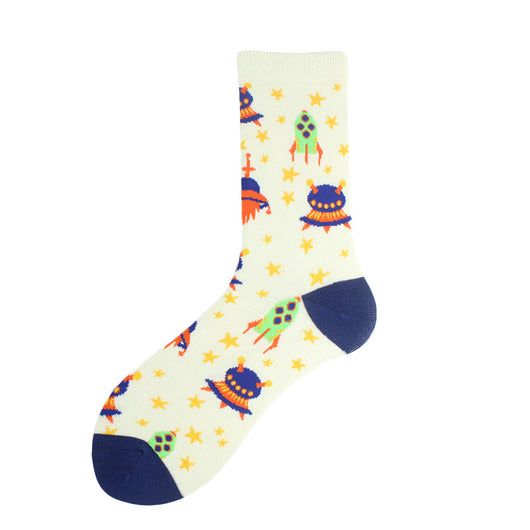 Calcetines de Algodón Estilo Universo Alien para Hombre - Image 8