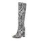 Botas Altas Estampado Animal Print con Tacón Grueso para Mujer