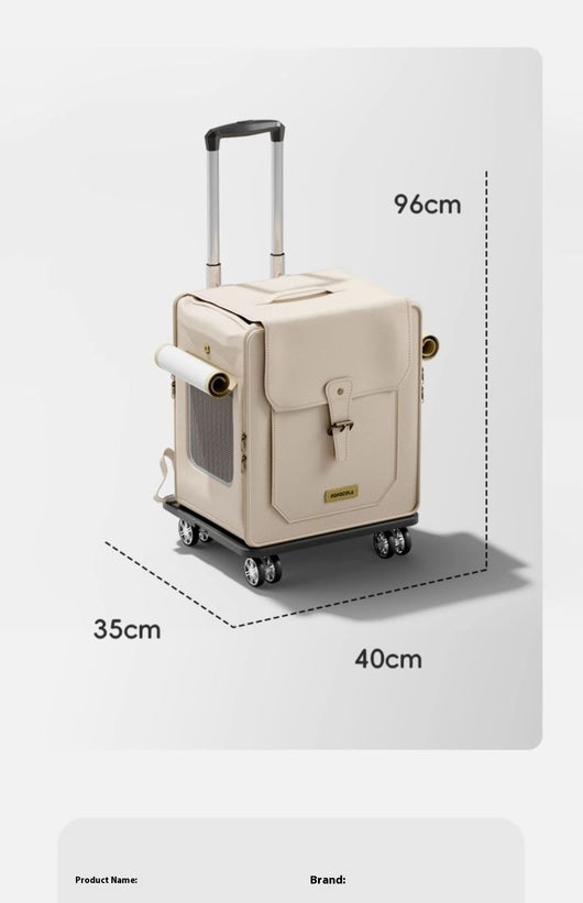 Transportín Plegable Grande para Gatos con Ruedas y Ventilación - Image 12