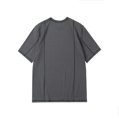 Blusa Suelta con Costuras Decorativas y Mangas Cortas - Image 2