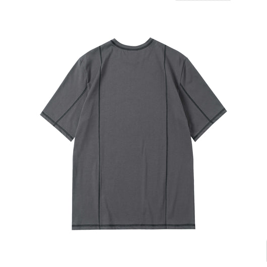 Blusa Suelta con Costuras Decorativas y Mangas Cortas - Image 2