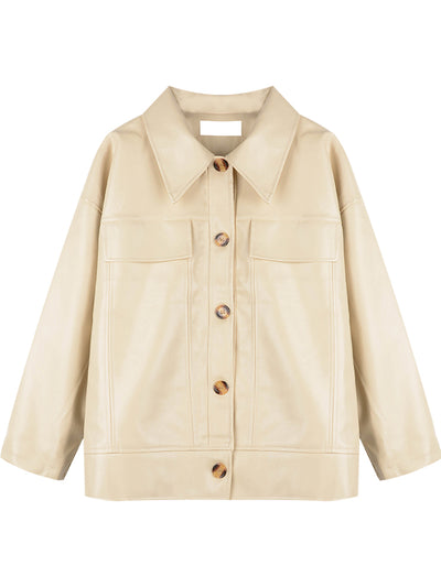 Chaqueta Corta de Cuero PU - Estilo Primavera y Otoño - Image 11