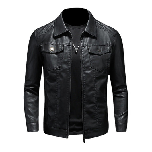 Chaqueta Biker Slim Fit Casual para Hombre - Diseño Minimalista - Image 8