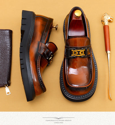 Zapatos de Cuero Lustrado para Hombre - Calzado Business Casual Ancho Elegante - Image 20
