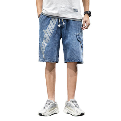 Shorts Denim Sueltos Rectos Versátiles para Hombre - Image 4