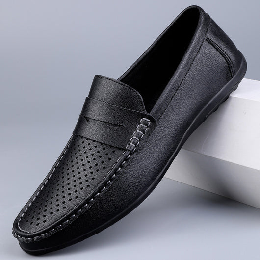 Mocasines Hombre Cuero Microfiber con Diseño Calado - Image 6