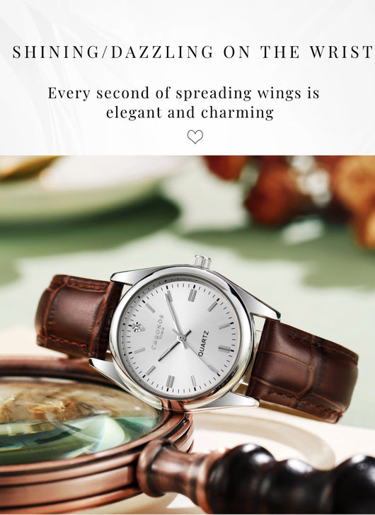 Reloj de Pulsera para Mujer con Correa de Cuero Genuino y Movimiento de Cuarzo Luminoso - Image 10