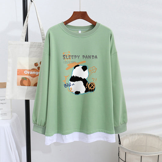 Suéter Mujer Elegante Efecto Capas Talla Grande Ajuste Holgado - Image 8