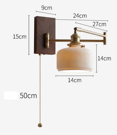 Lámpara de Pared Giratoria Retro Estilo Japonés para Cabecera - Image 6