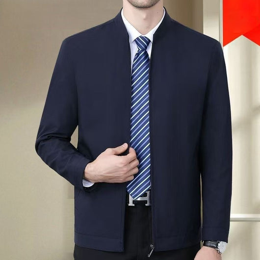 Chaqueta de Cuello Alto Sin Planchado para Hombre - Image 6