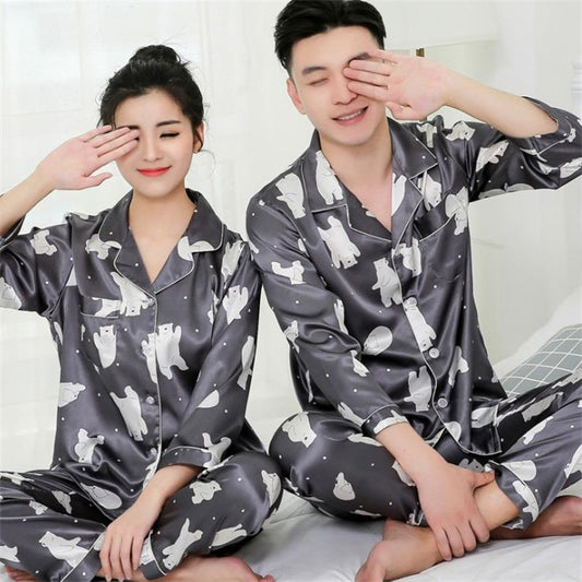 Pijama de Seda para Hombre Manga Larga Premium - Image 2