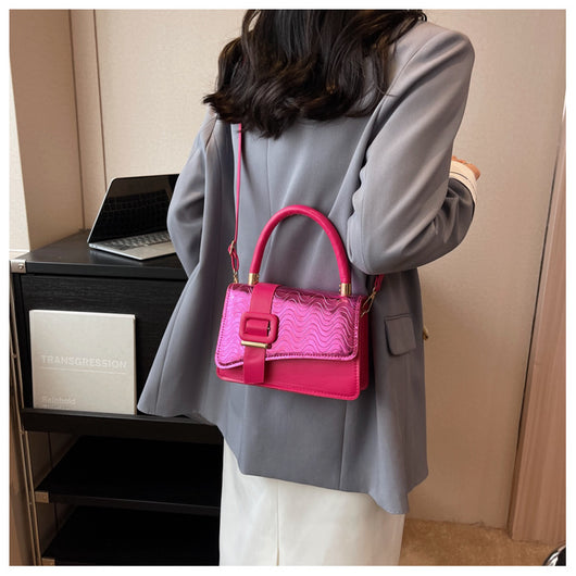 Bolsa Bandolera Cuadrada Pequeña con Patrón Brillante para Mujer - Image 20