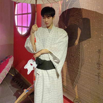 Yukata Japonés de Verano para Hombre - Ropa de Descanso Tradicional - Image 18