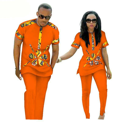 Traje de Pantalón Étnico Africano para Parejas en Algodón - Image 6